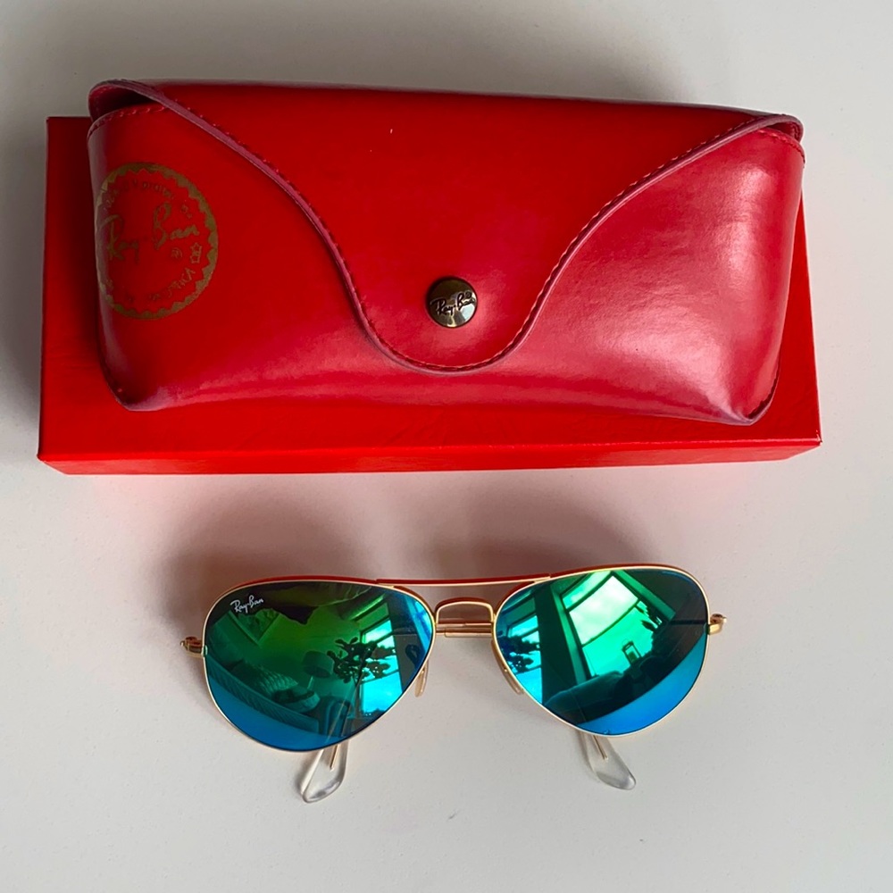 Ray Ban 58mm aviator flash sunglasses - Picture 3 of 9